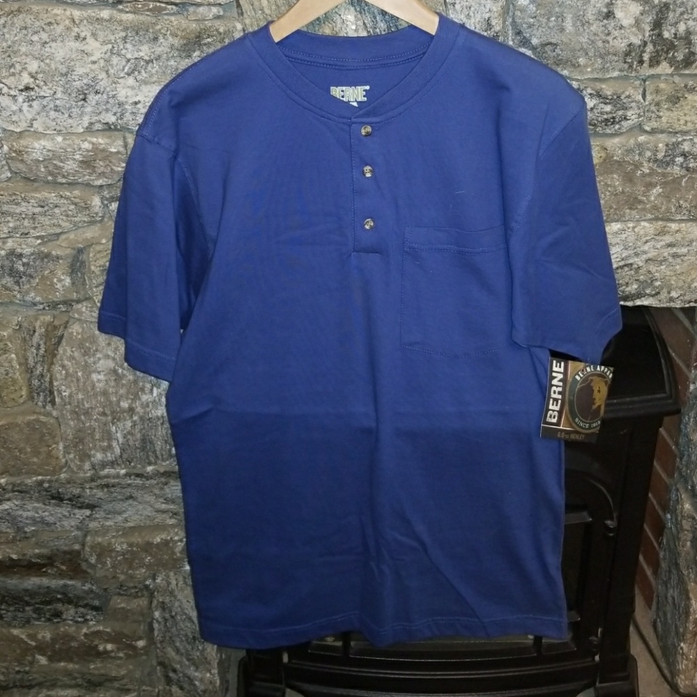 Mens Berne Apparel short sleeve henley
